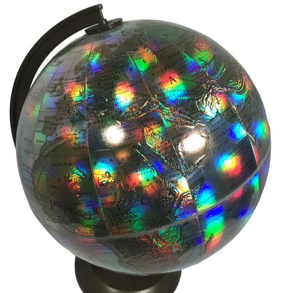 Vintage Replogle World Prism Series 12 Inch Diameter Raised Geography Globe - Picture 6 of 16